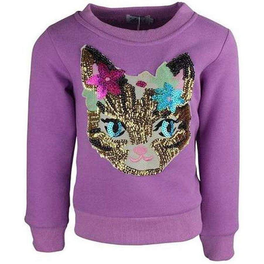 Pretty Kitty Sweater, Purple | Maisonette