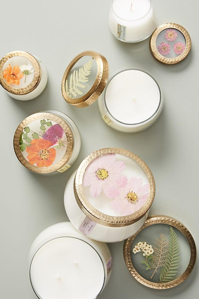 Floral Press Candle | Anthropologie (US)