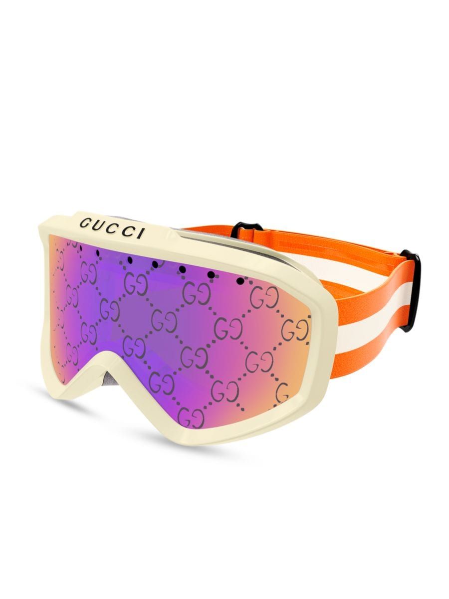 Gucci Guccissima Mirrored Mask Injection Ski Goggles | Saks Fifth Avenue