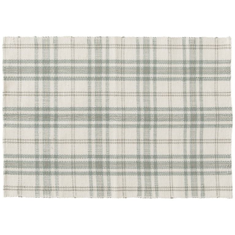 Home Decor Collection 24" x 36" Sage Plaid Outdoor Layering Rug | Walmart (US)