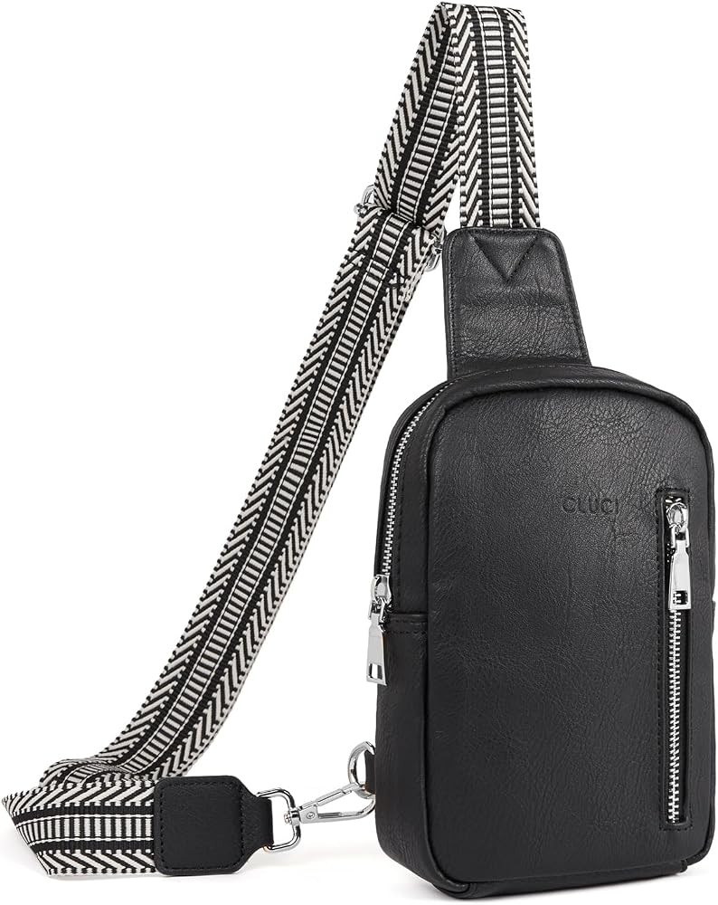 CLUCI Small Sling Bag for Women Vegan Leather Crossbody Chest Bags Trendy, Women's Fanny Pack | Amazon (US)