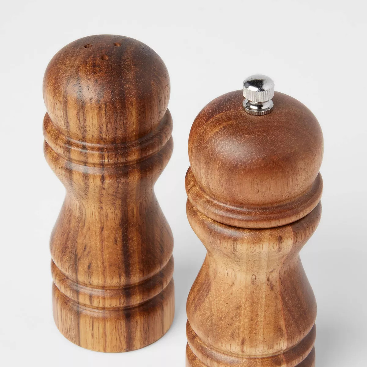 2pc Acacia Turned Salt Shaker and Pepper Grinder Set - Threshold™ | Target