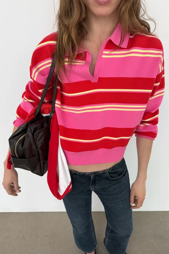 STRIPED POLO SWEATER | Zara US