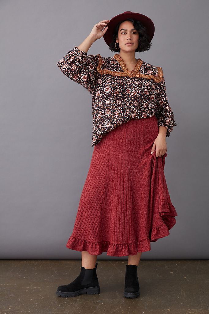 Pauline Midi Sweater Skirt | Anthropologie (US)