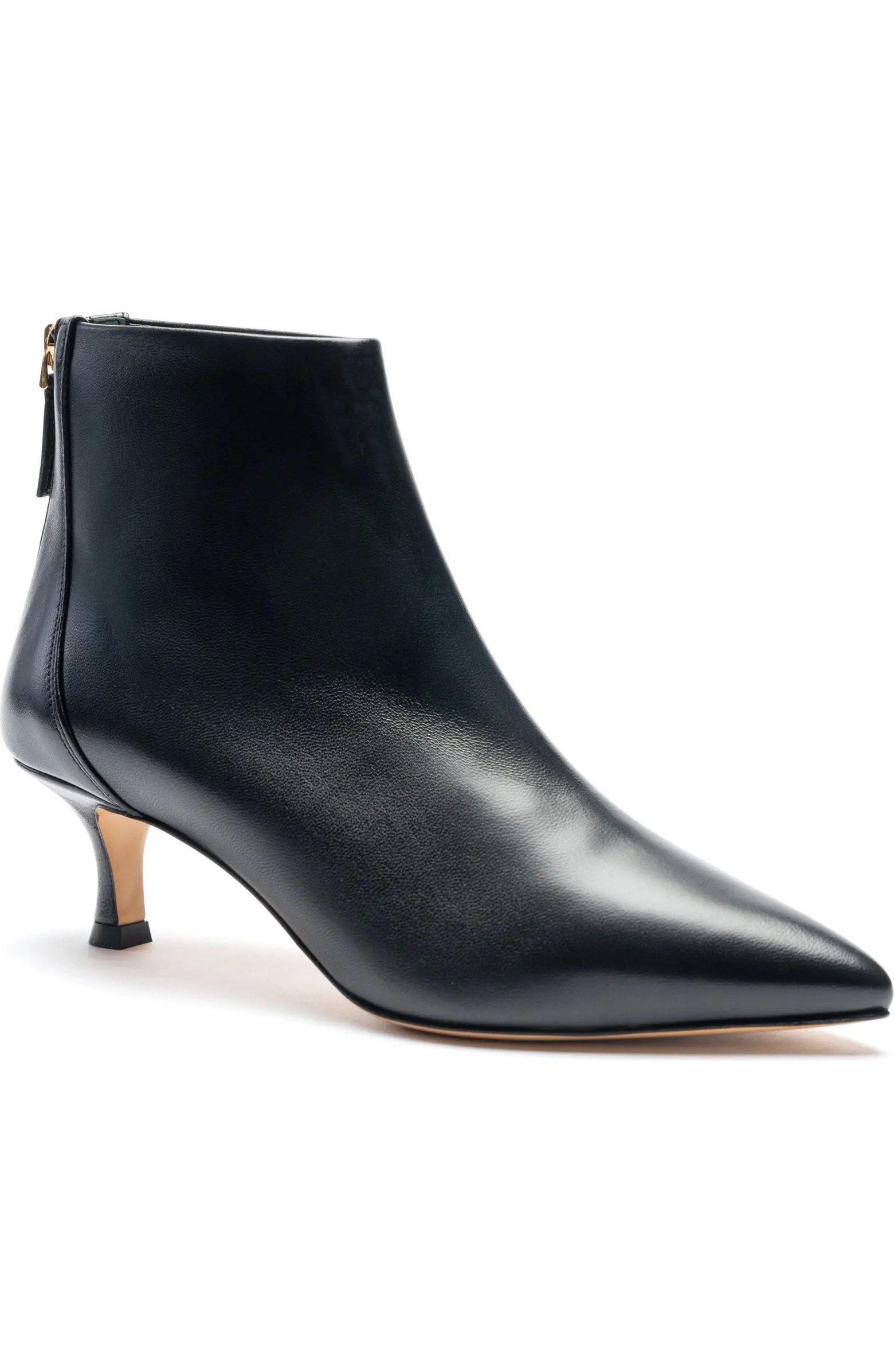 Francesca Pointed Toe Kitten Heel Bootie (Women) | Nordstrom