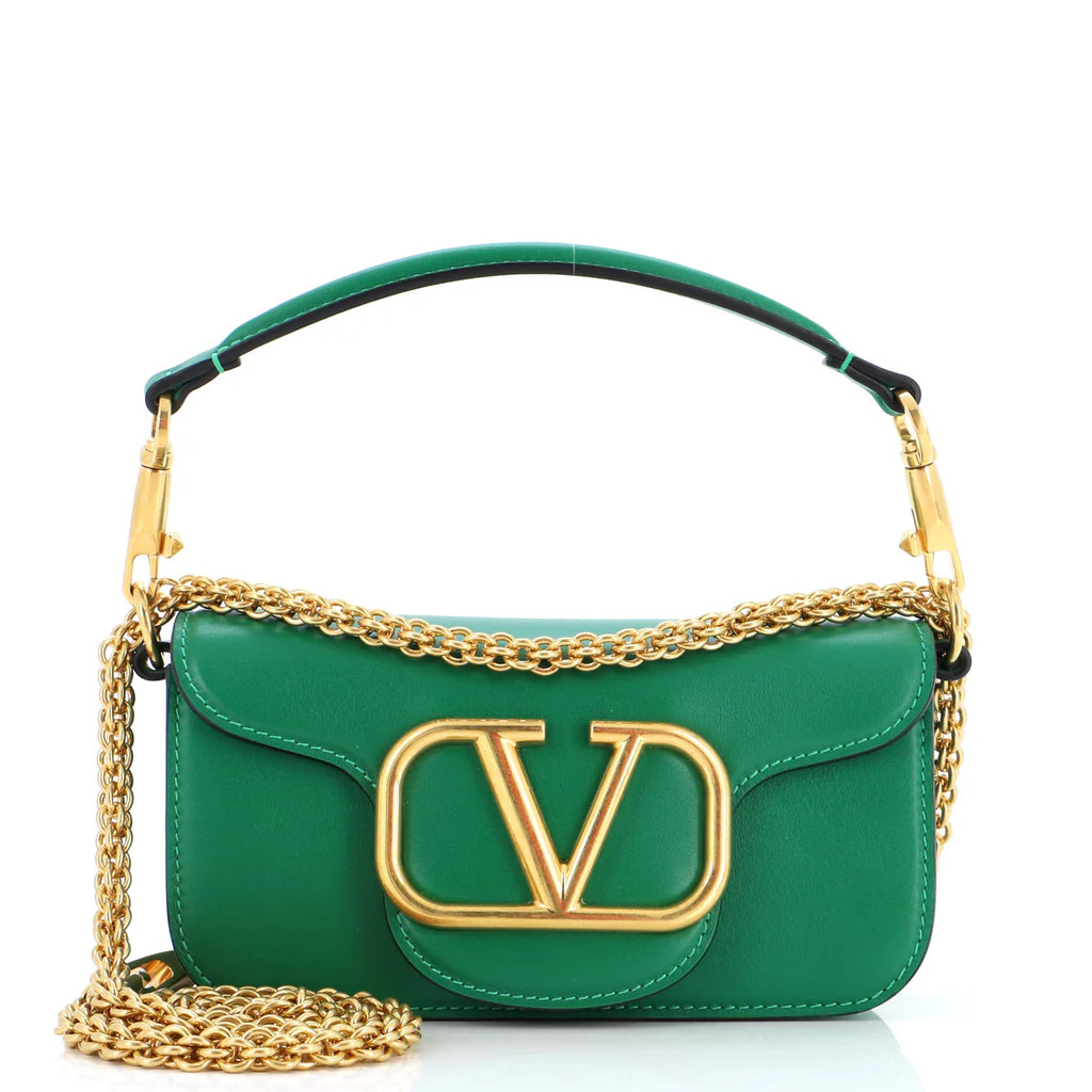 VLogo Loco Flap Shoulder Bag Leather Small | Rebag