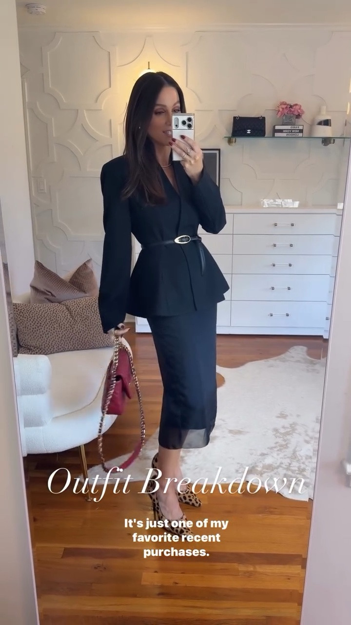 Outfit Breakdown: the chicest peplum blazer that can double as a top, and a skirt you’ll wear for years. Head to toe true to size!

#LTKootd #LTKOver40 #LTKSeasonal