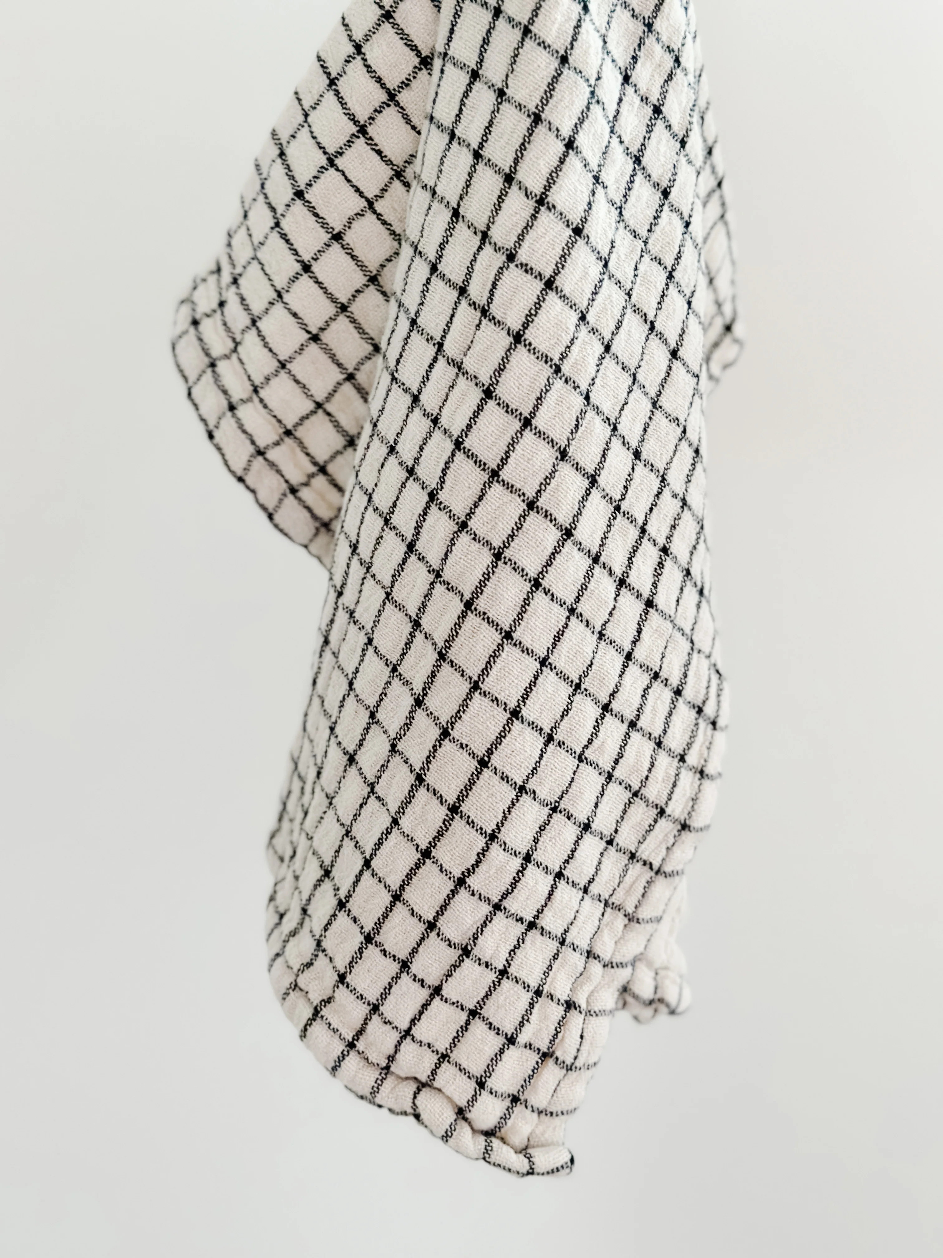 Natural Grid Dish Towel | Cottage and Key