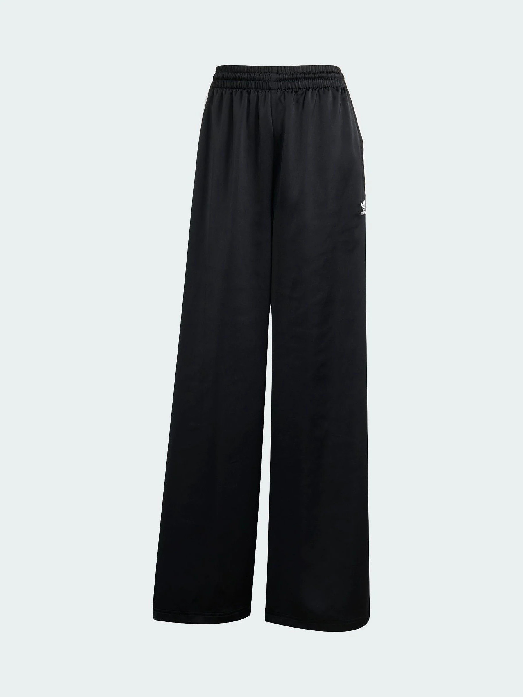 adidas originals adidas Originals Black Adicolour Satin Wide Leg Trousers | Next US