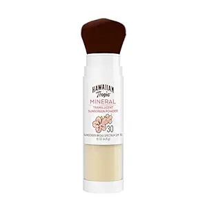 Hawaiian Tropic Mineral Powder Sunscreen Brush, SPF 30 for Face, Translucent | Amazon (US)