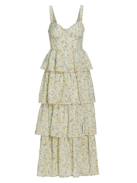 Midsummer Floral Tiered Maxi Dress | Saks Fifth Avenue