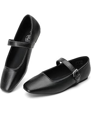 Trary Mary Jane Shoes Women Woven Flats for Women Dressy Ballet Flats Squared Toe Mary Jane Flats... | Amazon (US)