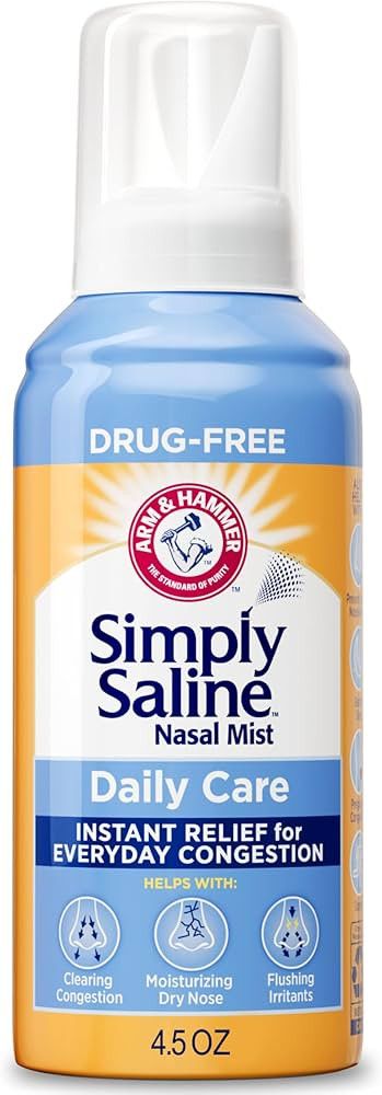 ARM & HAMMER Simply Saline Nasal Care Daily Mist 4.5oz – Instant Relief for Every Day Congestio... | Amazon (US)