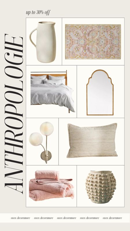 Up to 30% off at Anthropologie! Loving the neutral tones with blush accent colors in them! 

#LTKHome #LTKSaleAlert #LTKSeasonal