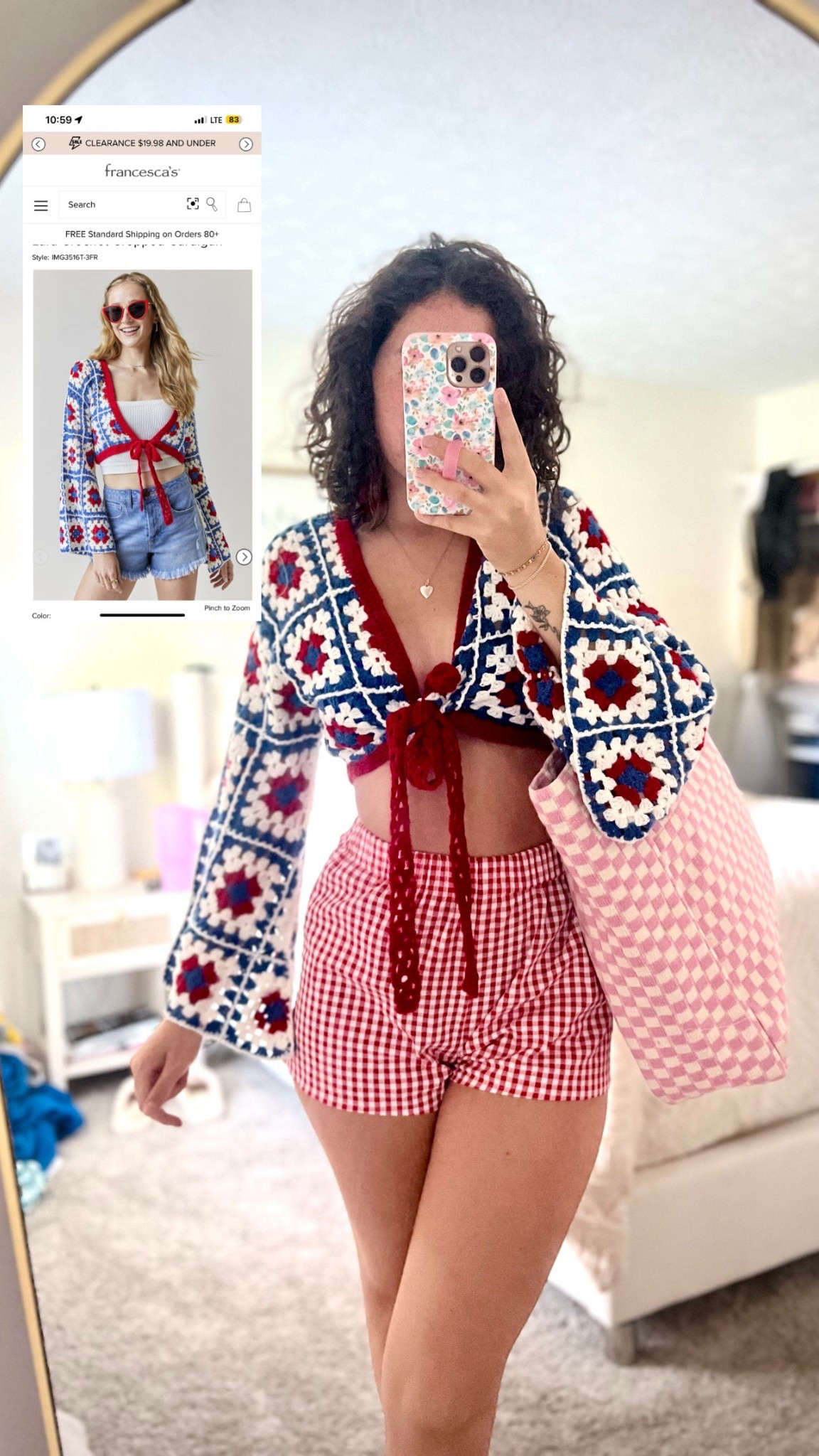 Lake day fit check!🇺🇸⛵️ *I can’t link the sweater or bag, I added a SS of where the sweater is from & the bag is from Homegoods!* 

#LTKU #LTKSwim #LTKSeasonal