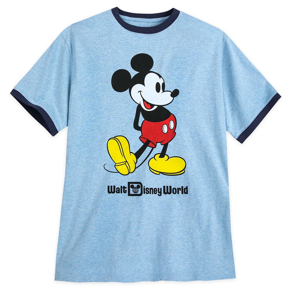 Mickey Mouse Ringer T-Shirt for Men – Walt Disney World – Blue | shopDisney | Disney Store
