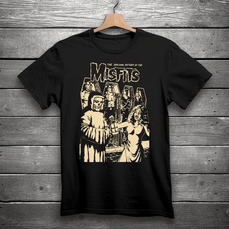 Misfits The Shocking Return of The Misfits Punk Rock Band T-Shirt Black S-3XL | Walmart (US)