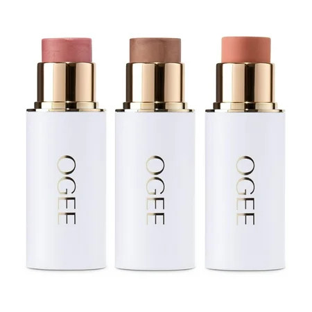 Ogee Face Stick Trio - Golden Contour Stick Makeup Collection - Certified Organic Bronzer Blush Stick and Highlighter Stick for a Flawless Look C46 | Walmart (US)