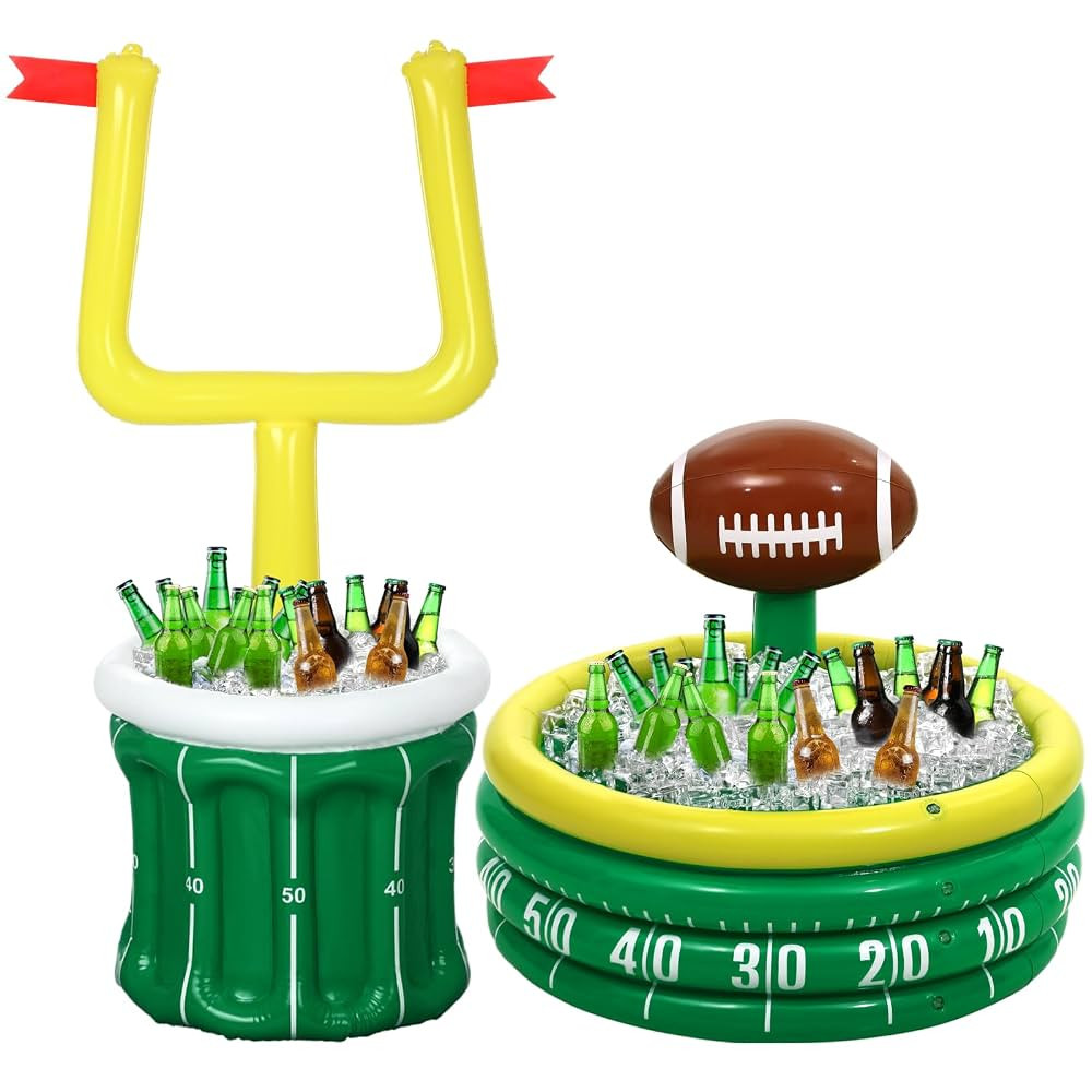 Bencailor 2 Pcs Inflatable Football Cooler for Parties Blow up Drink Rugby Cooler Party Decoratio... | Amazon (US)