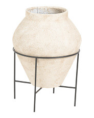 17x25 Terracotta Indoor Planter With Metal Base | TJ Maxx