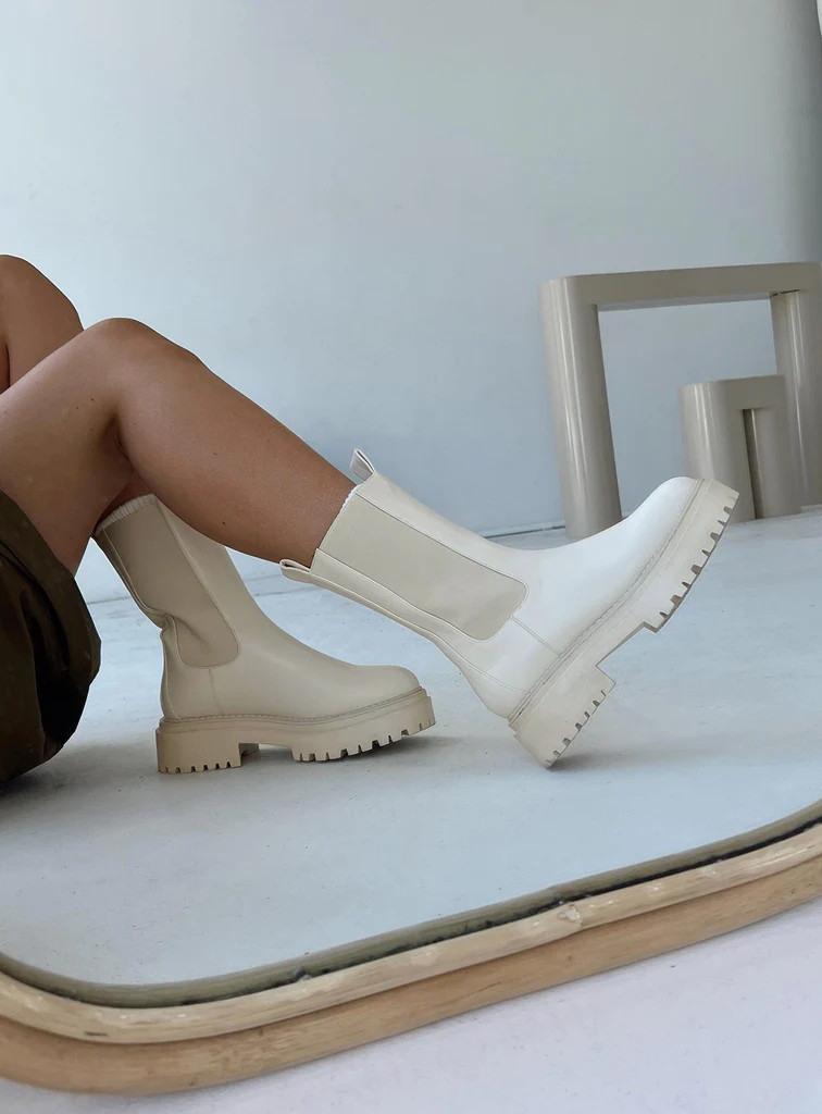 Baker Boots Vanilla | Princess Polly US