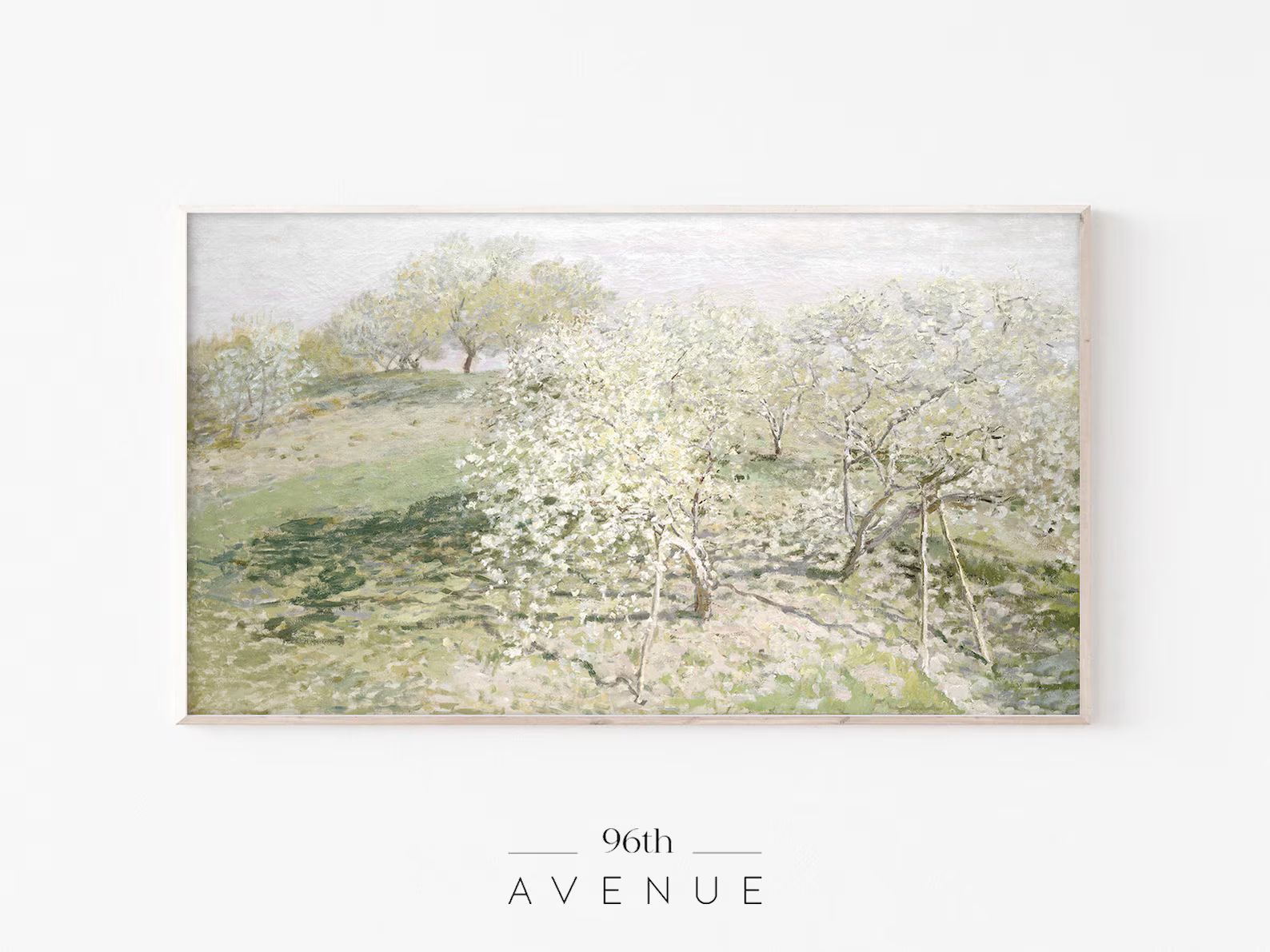 Frame Tv Art Spring | Landscape Painting | Samsung Frame Tv Art |Blooming Trees |Digital Art For ... | Etsy (US)