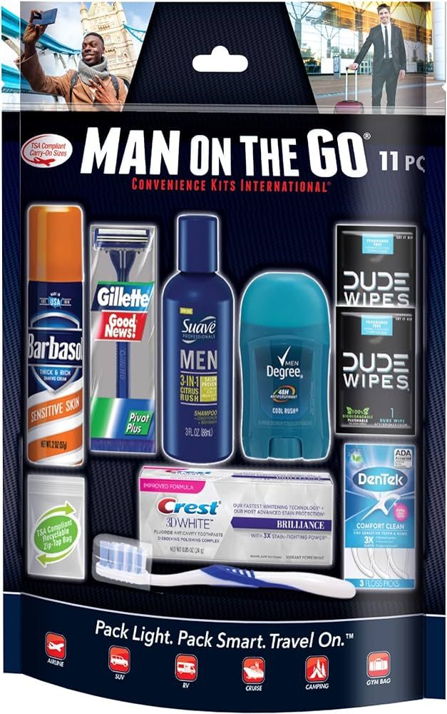 Convenience Kits International Men’s 11 Piece Kit with Oral Care and Grooming Essentials, Featu... | Amazon (US)