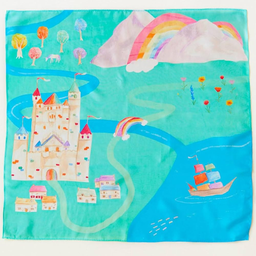 Sarah's Silks Mini Playmap | Rainbow Land | 21" x 21" Silk | Amazon (US)