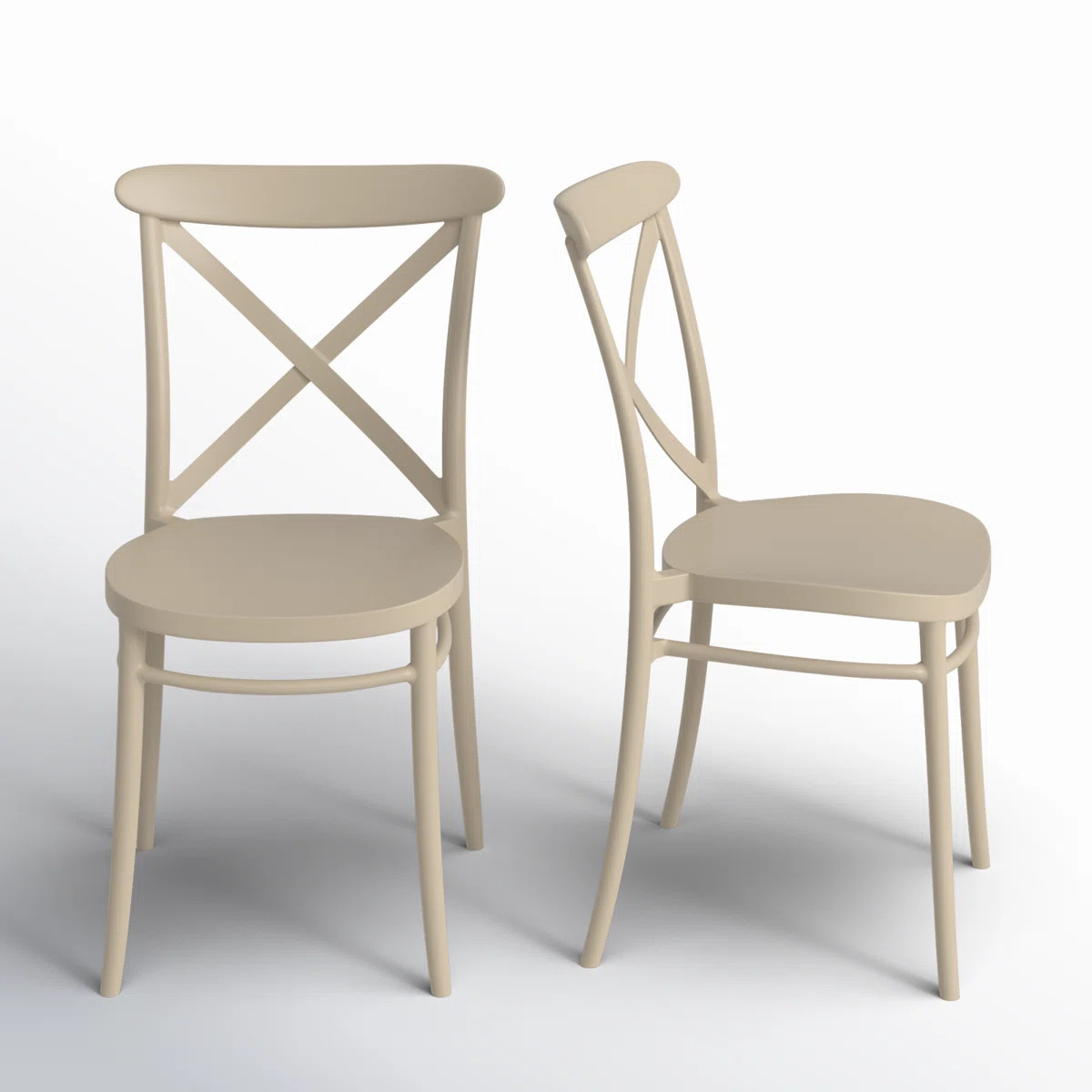 Farrah Outdoor Stacking Dining Side Chair (Set of 2) | Wayfair North America
