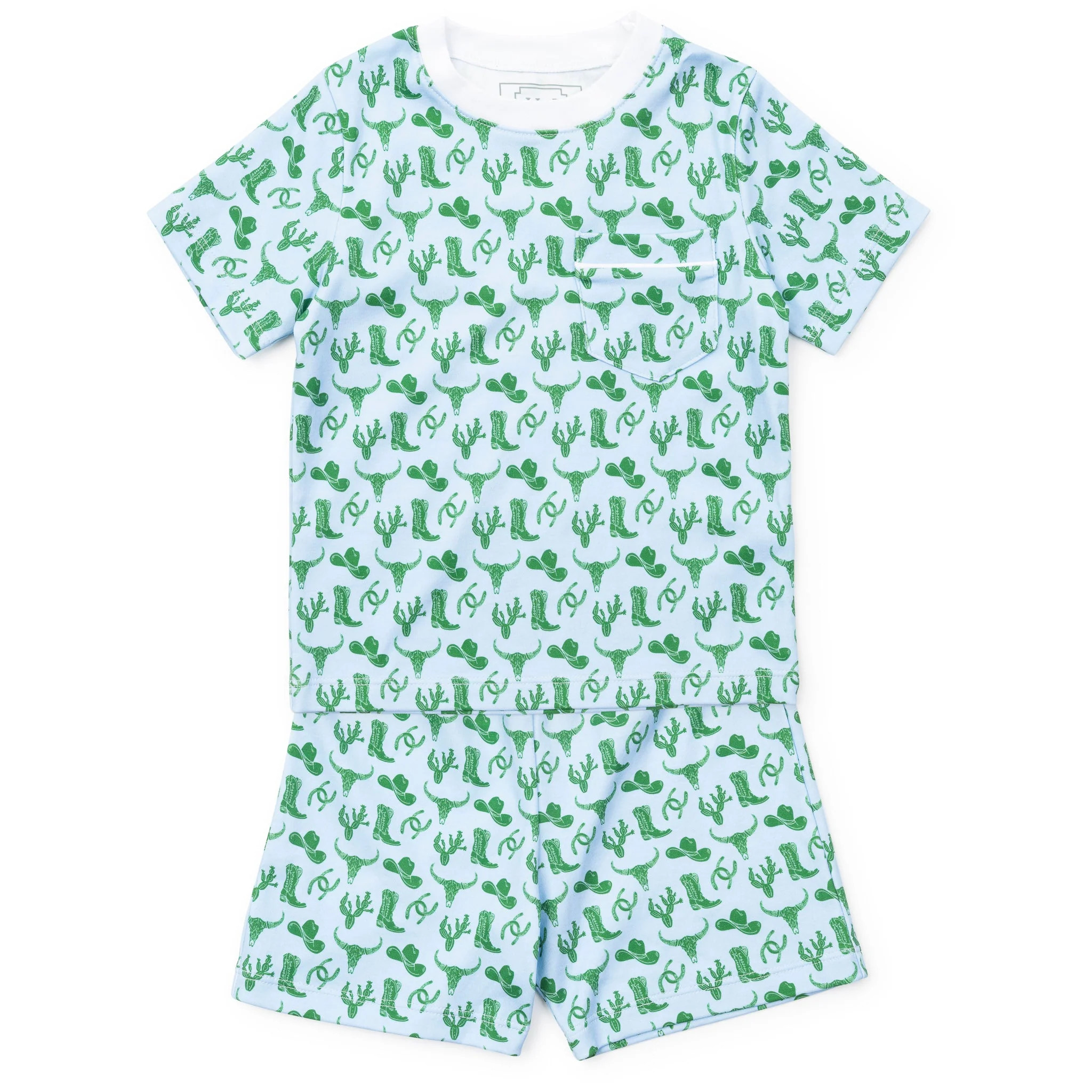 Charles Boys' Short Set - Wild West Blue | Lila and Hayes