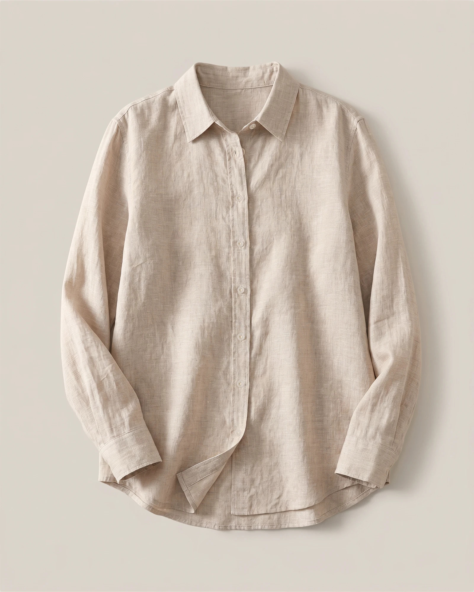 Quince | Women's 100% European Linen Long Sleeve Shirt in Blue Pinstripe, Size Medium | Quince