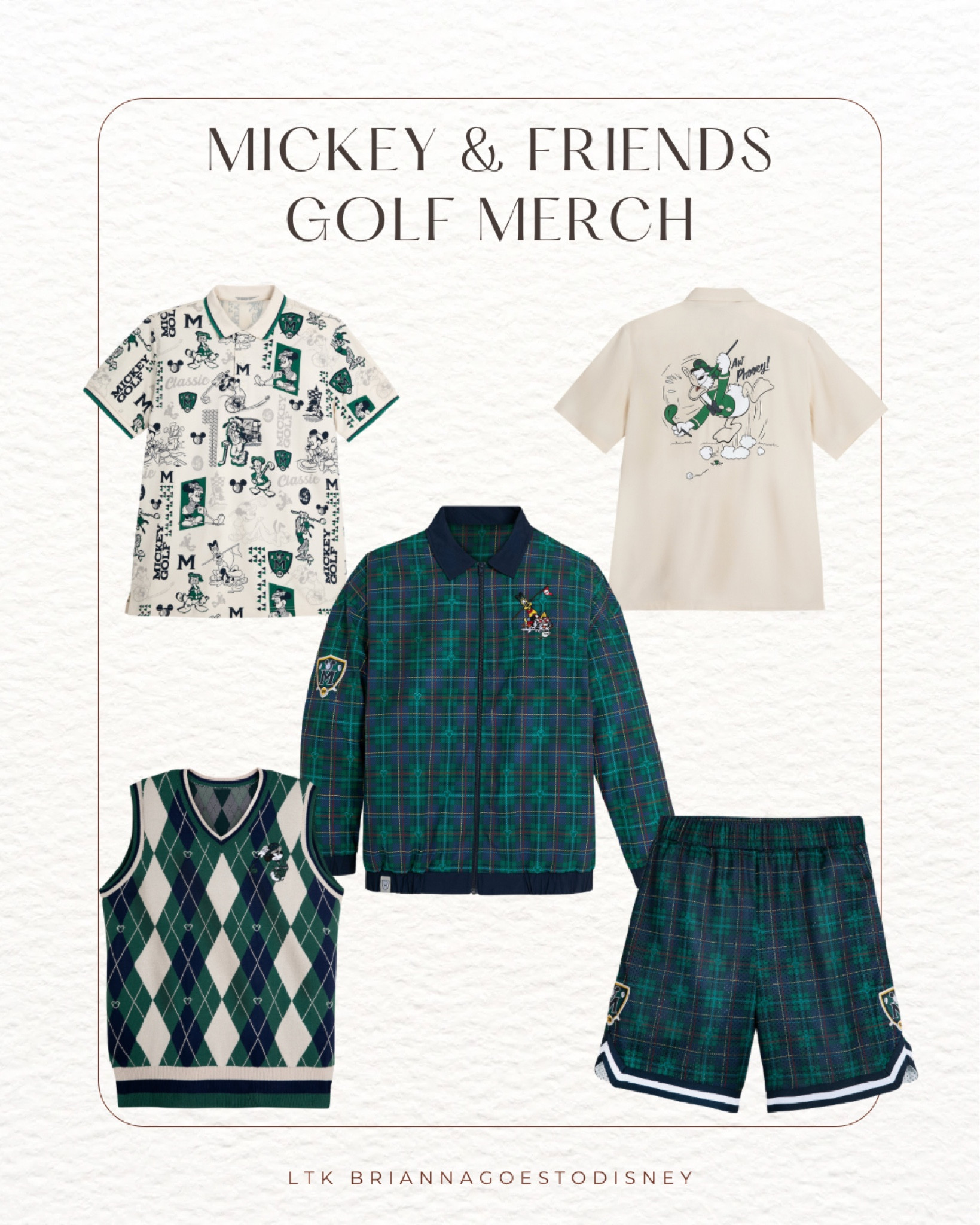 Mickey & Friends Golf Attire

Mickey Mouse and friends golf polo shirt for adults | Donald Duck woven golf shirt for adults | Mickey Mouse plaid golf shorts | Mickey Mouse, Argyle golf vest for adults | Mickey Mouse and friends plaid golf zip jacket for adult adults 

#LTKMens #LTKActive