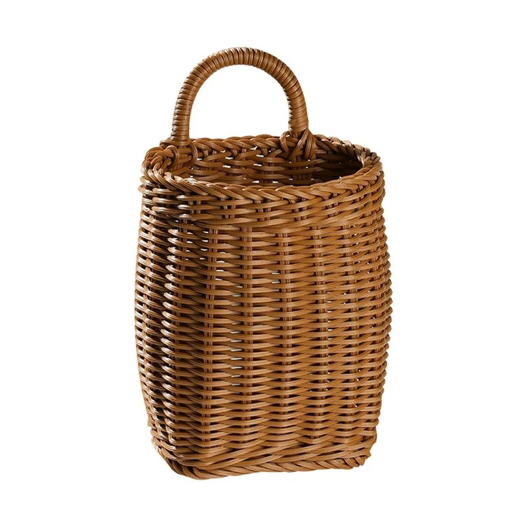 Decorative Door Baskets Hanging Wall Basket, Plastic Woven Wicker Basket for Front Door Farmhouse... | Walmart (US)