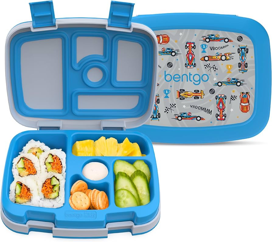 Bentgo Kids Prints Leak-Proof, 5-Compartment Bento-Style Kids Lunch Box - Ideal Portion Sizes for... | Amazon (US)