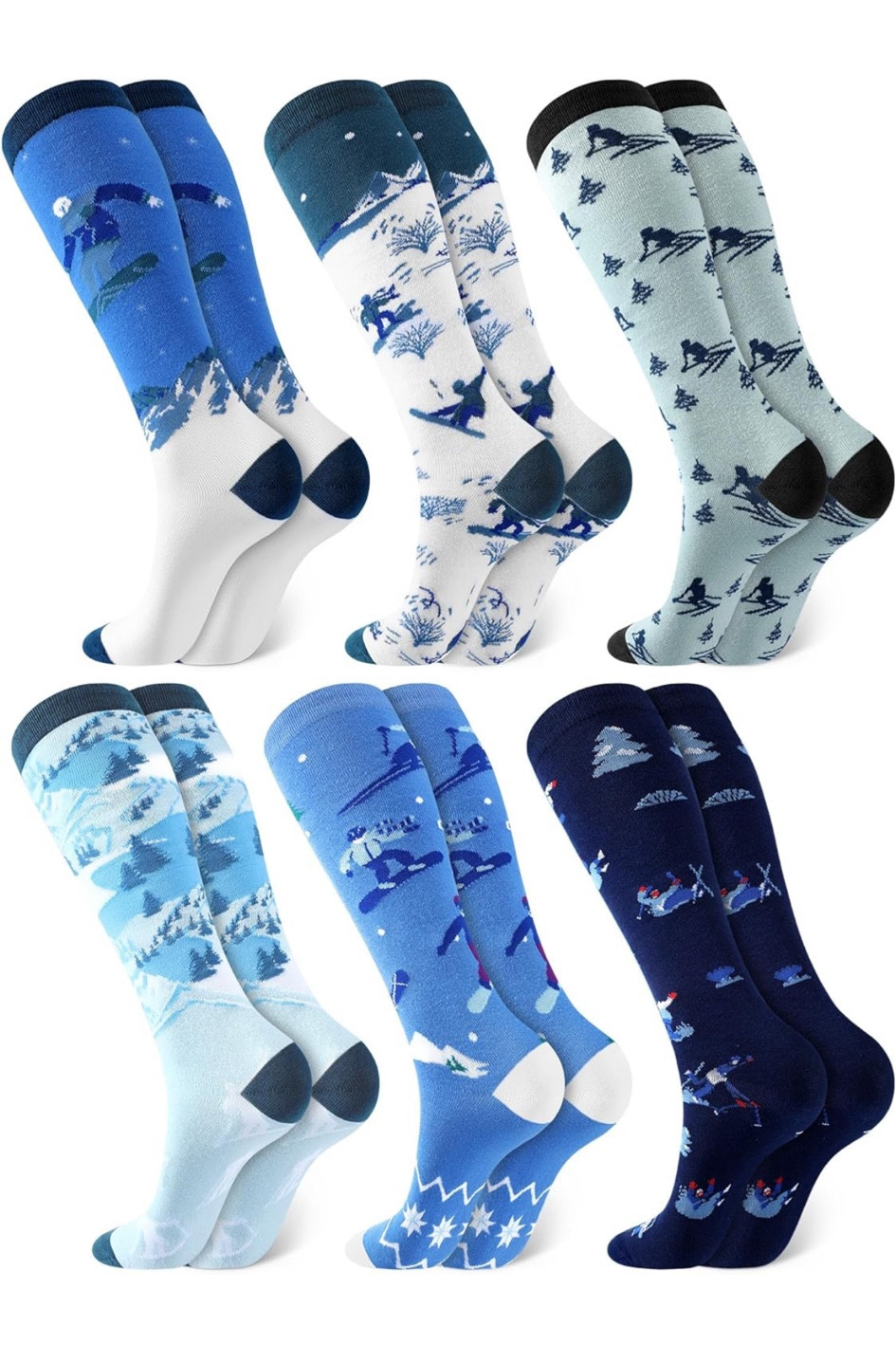 Toulite 6 Pairs Ski Athletic Socks Skiing and Snowboarding Socks Gift for Men Women Novelty Over the Calf Everyday Casual Ski Socks

#giftguide #giftideas #stockingstuffers #skitrip #traveltips

#LTKmens #LTKGiftGuide #LTKtravel