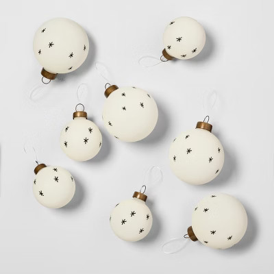 Ornament - Set of 8 - Stars Black/White - Hearth & Hand™ with Magnolia | Target