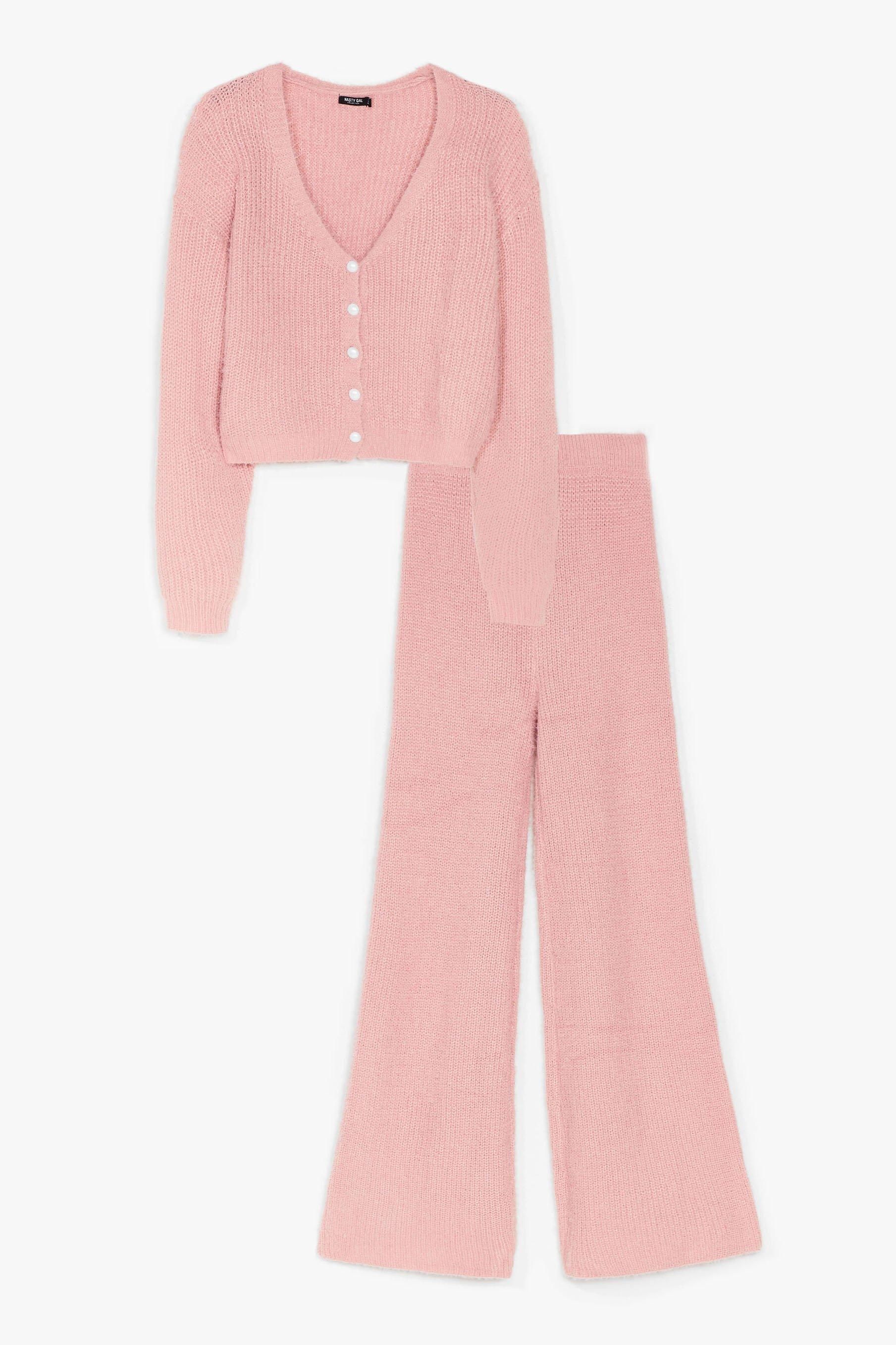 You and Me Pearl Knit Cardigan and Pants Set | NastyGal (US & CA)