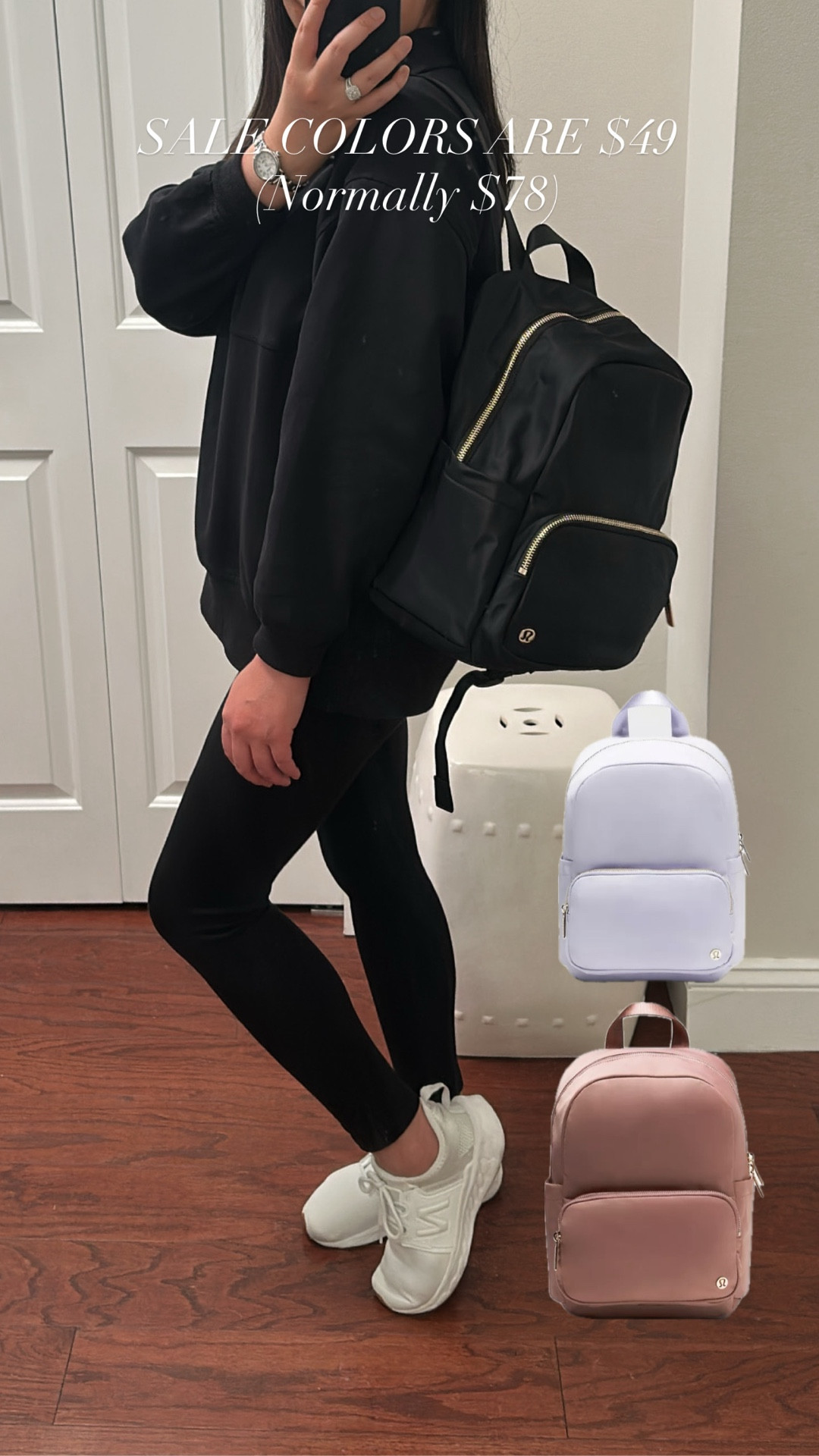 This lightweight backpack fits a lot. Sale colors pictured are final sale for $49. Normally $78.

Also my entire outfit is on sale:
- Pullover in XS petite. 
- Fleece lined legging in kids size 11-12.

#LTKGiftGuide #LTKCyberWeek #LTKPetite