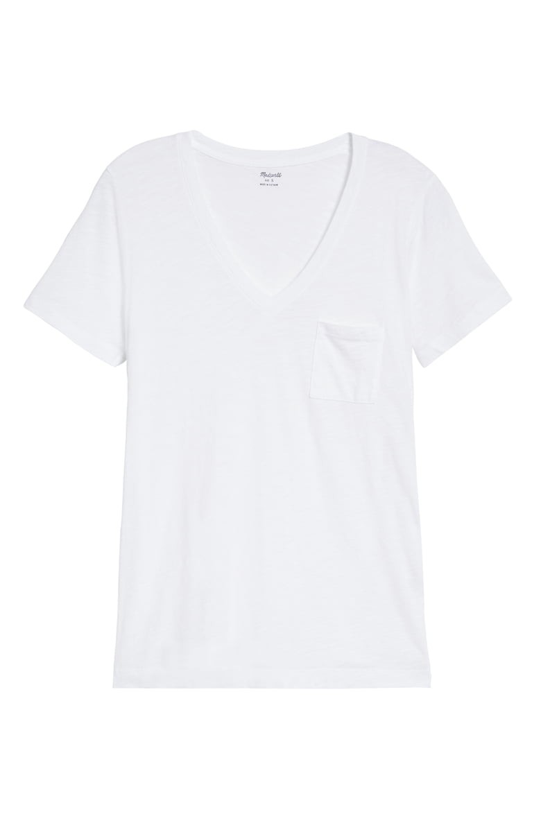 Madewell Whisper Cotton V-Neck Pocket Tee | Nordstrom