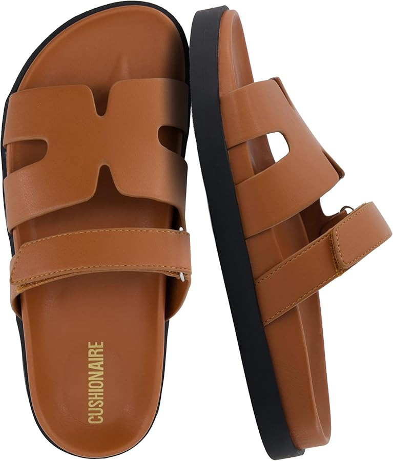 CUSHIONAIRE Estate Womens Sandals with Cut-Out Band & Adjustable Strap with Memory Foam, Summer S... | Amazon (US)