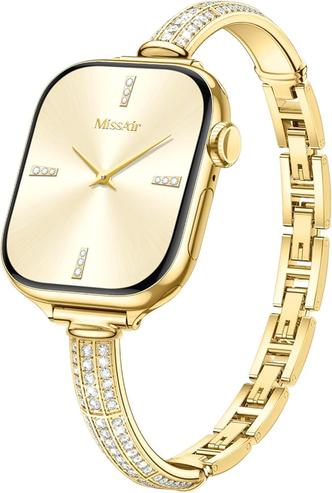 Missair Bands Compatible with Apple Watch Band 38mm 40mm 41mm 42mm 44mm 45mm 46mm 49mm Thin Metal... | Amazon (US)