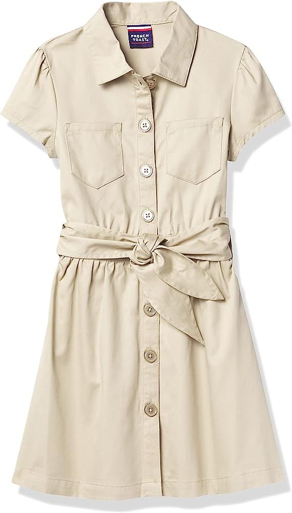 French Toast Girls' Twill Safari Shirtdress | Amazon (US)