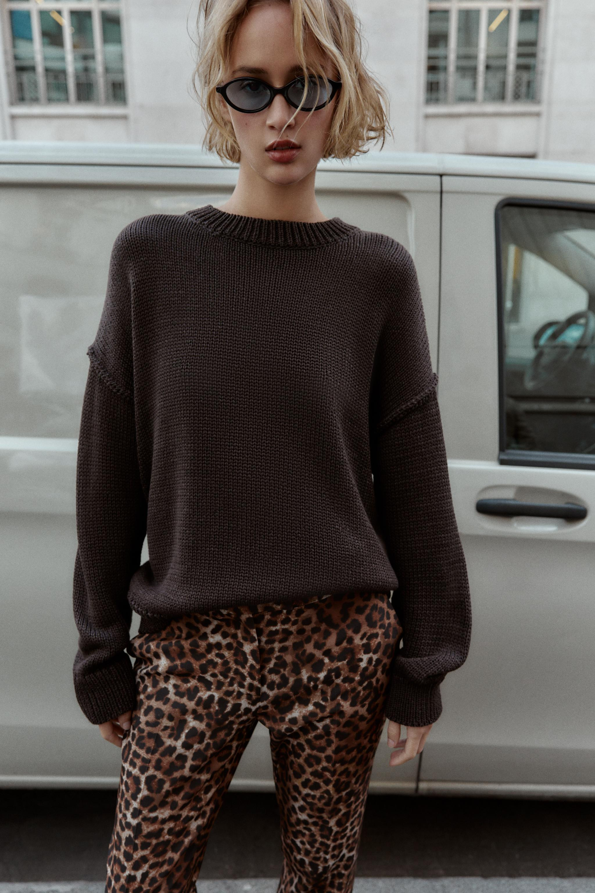 ANIMAL PRINT FLARE PANTS | Zara US