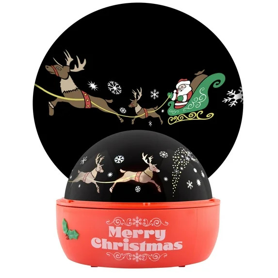 Christmas White Lightshow Projector Lights Shadow Lights Santa Sleigh 6.29 in x 6.29 in x 5.11 in... | Walmart (US)