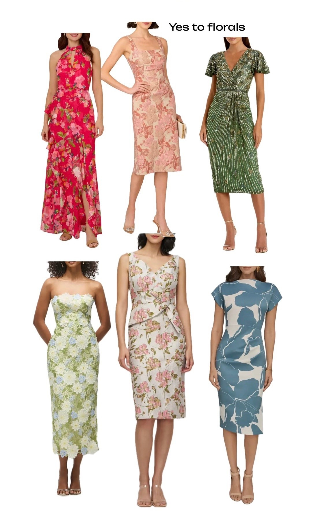 Yes! To florals to your Spring special events!!!! Embellishment and prints, of any kind, adds interest to your dress and makes it fun to wear!  

#LTKSaleAlert #LTKWedding #LTKOver40