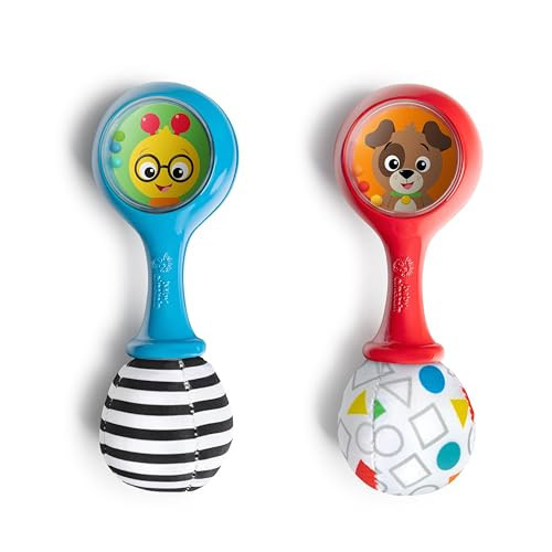 Baby Einstein Shake & Groove Toy Maracas for Baby, Instrument Toy Baby Rattle with Soft Ends, Ages 3+ Months | Amazon (US)