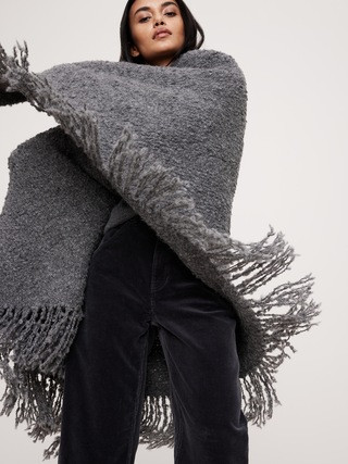 Alpaca-Wool Bouclé Wrap | Banana Republic (US)