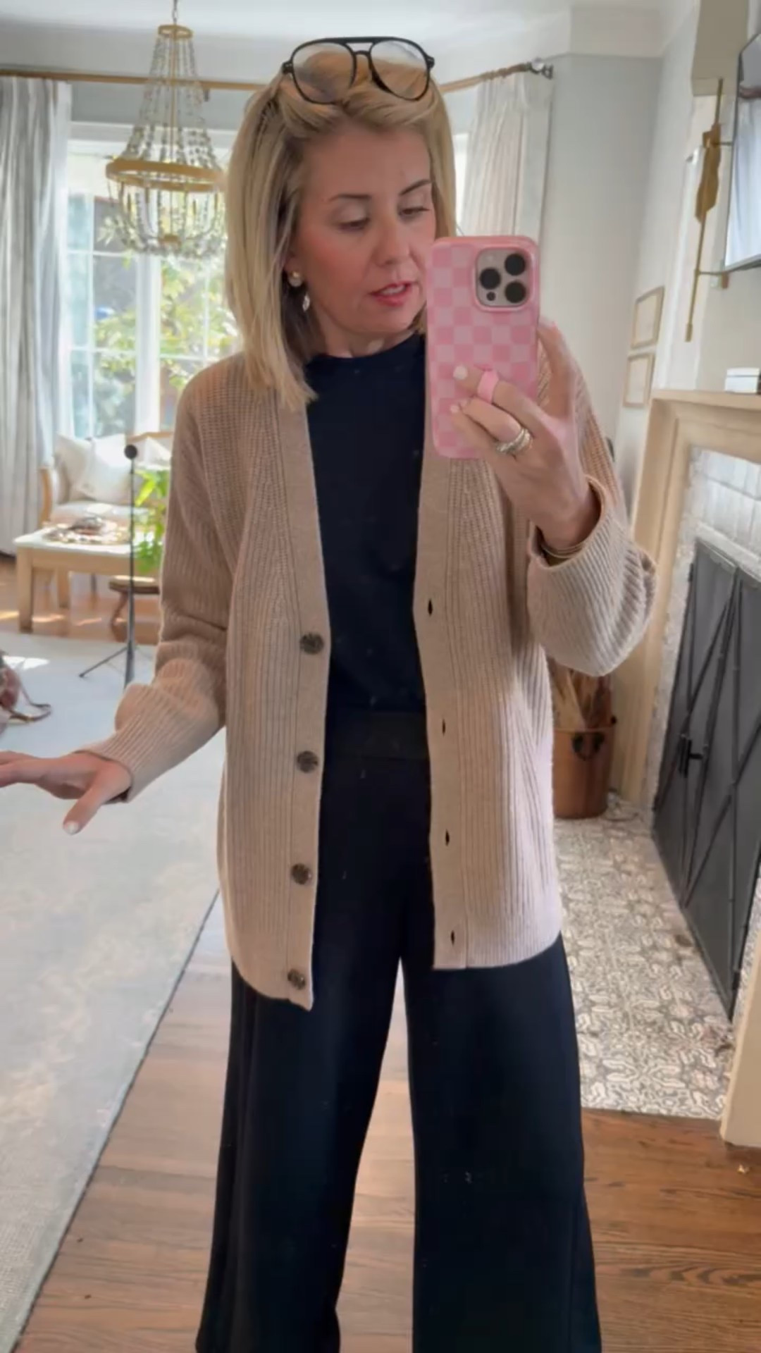 The perfect canvas to mix & match 
Just about anything in your closet. I’m living in this cardigan that I have in multiple colors! 

Loopy Code mixandmatchmadness 

Top - small
Pants - small petite
Cardigan - xs
Sneakers - 8

#LTKootd #LTKmomlife #LTKdayinmylife