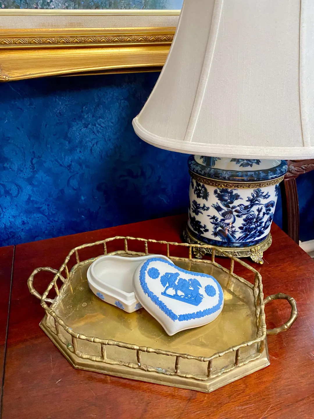 Wedgwood Jasperware Heart Shaped White & Lavender / Pale Blue Reverse Vintage Lidded Jewelry / Tr... | Etsy (US)