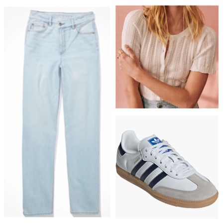 Everyday casual outfit. #adidas #sneakers #loosejeans #baggyjeans #cardigann

#LTKmidsize #LTKover40 #LTKstyletip